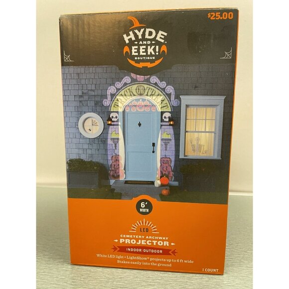 Hyde & Eek Cemetery Archway Projector Projection Wall Door Light Decor 6' width - Picture 1 of 7